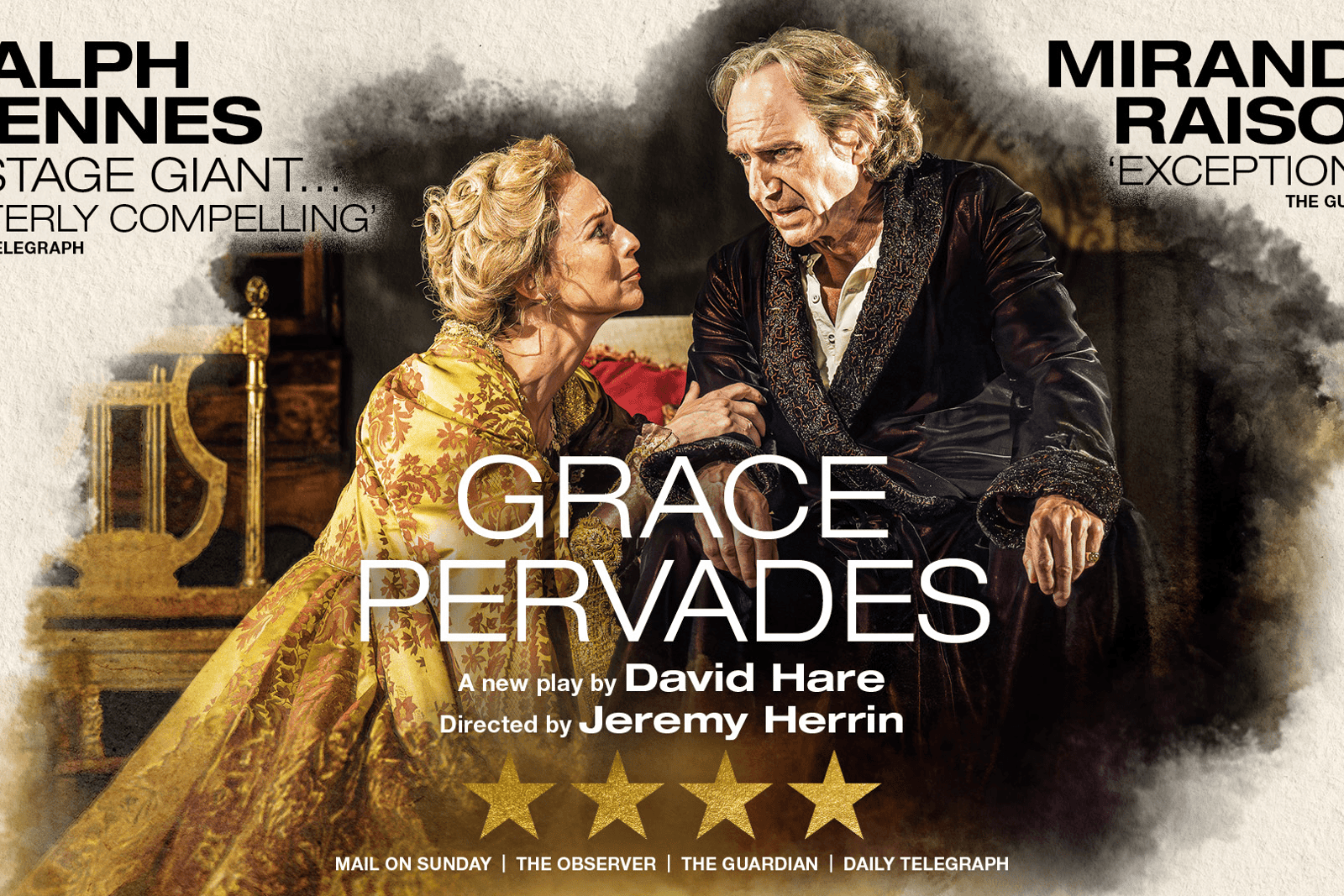 Ralph Fiennes and Miranda Raison to Lead West End Premiere of Grace Pervades