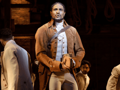 Hamilton no Victoria Palace Theatre, Londres — foto de produção 1