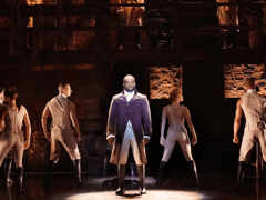 Hamilton no Victoria Palace Theatre, Londres — foto de produção 3