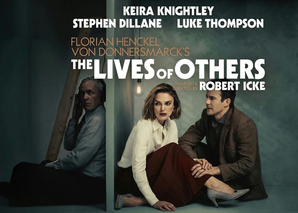 Keira Knightley, Stephen Dillane and Luke Thompson Star in The Lives of Others Stage Premiere at the Adelphi Theatre