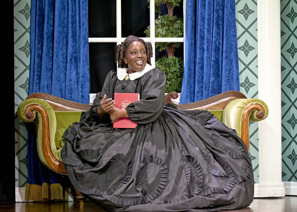 Oh, Mary! photos: Lolly Adefope as Mary Todd Lincoln at the Trafalgar Theatre