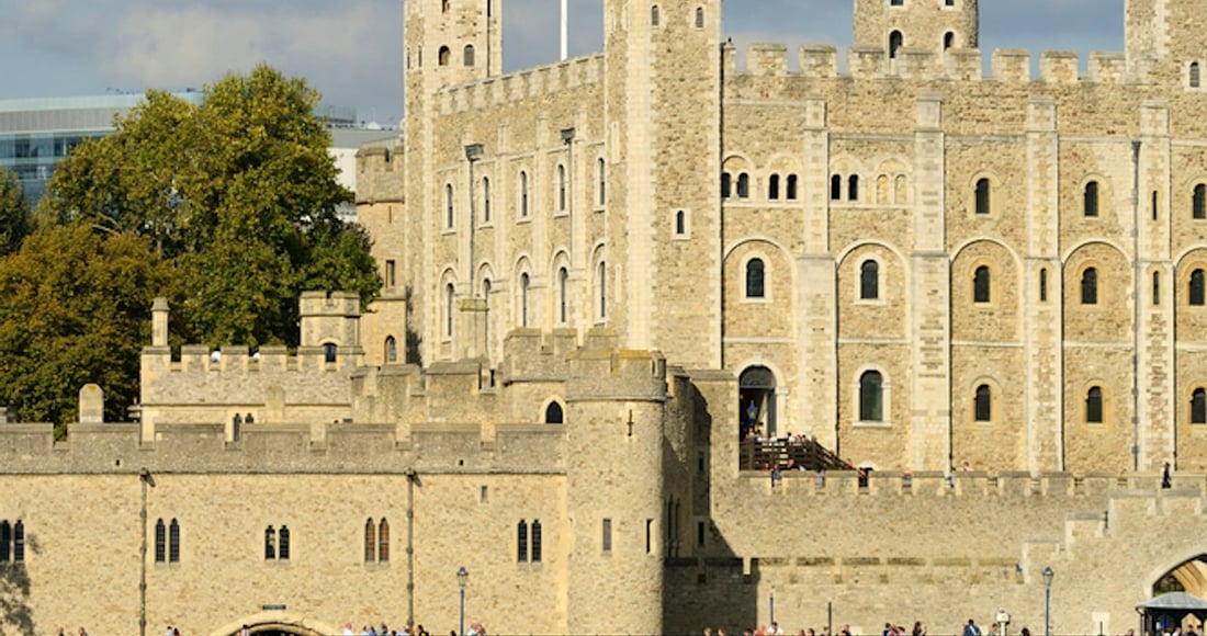 The Jewel House entrance at the Tower of London where the Crown Jewels are displayed