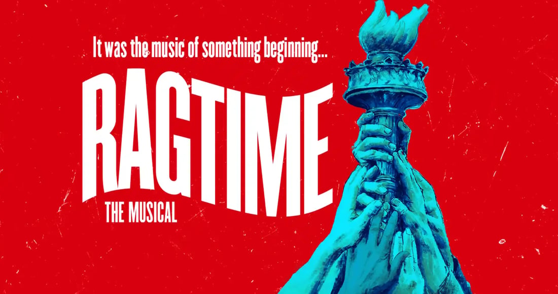 The cast of the Ragtime revival on a Broadway stage
