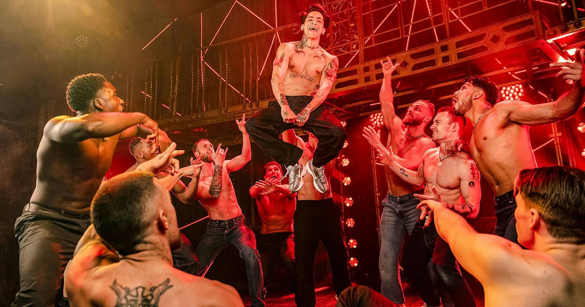 The cast of Magic Mike Live performing at the Hippodrome, London
