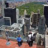 Aerial view of Central Park and the Midtown Manhattan skyline from Top of the Rock