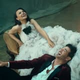 Samantha Barks and Oliver Tompsett photographed for The Greatest Showman, which opens at Theatre Royal Drury Lane in spring 2027
