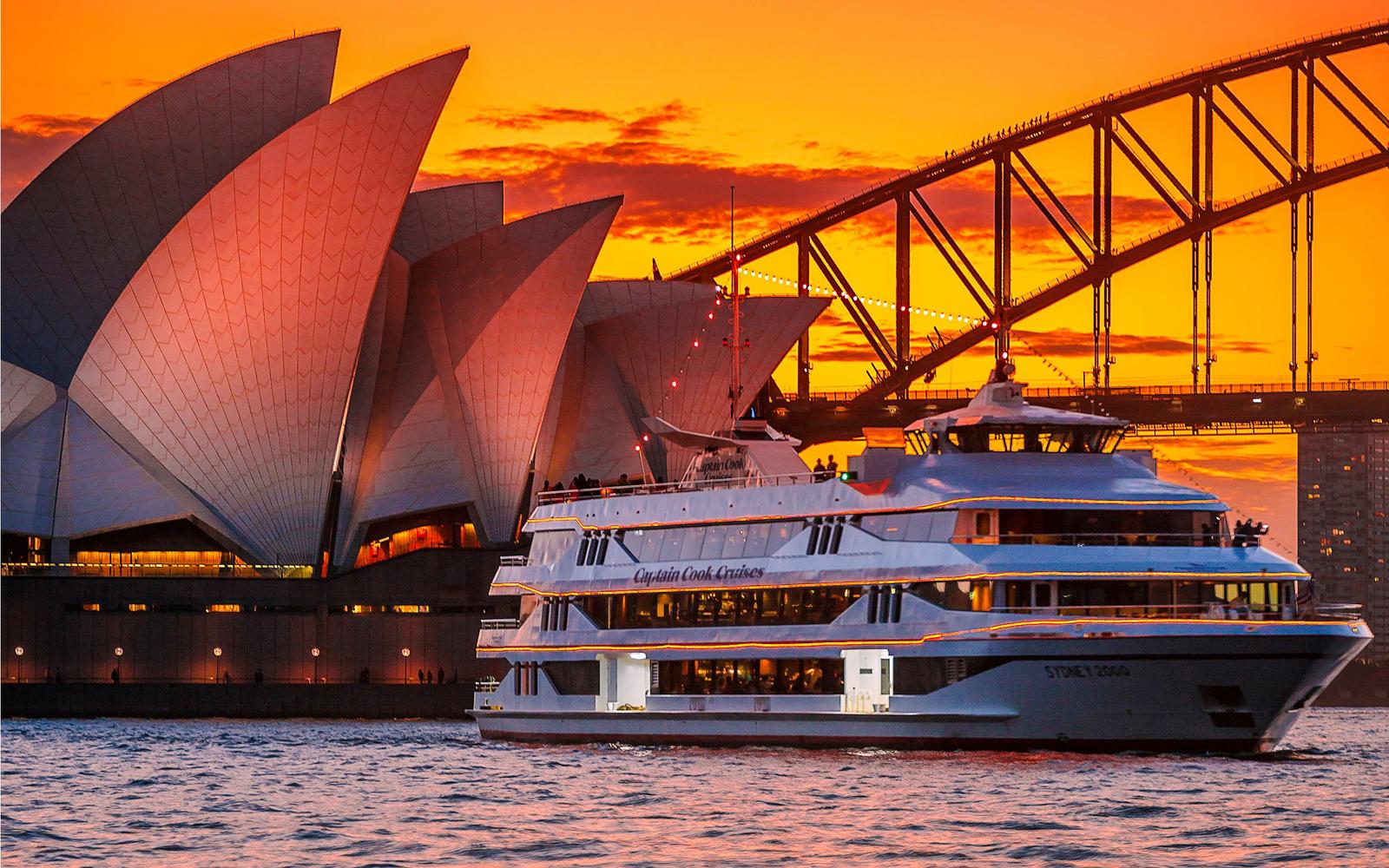 Vivid Sydney Sunset Cruise with Multi-Course Menu