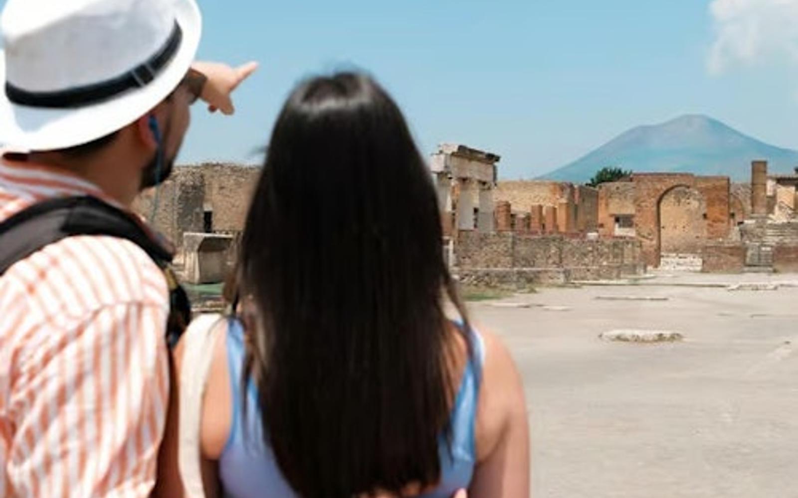 Pompeii: Entry Ticket with Audio Guide + Roundtrip from Salerno by Train