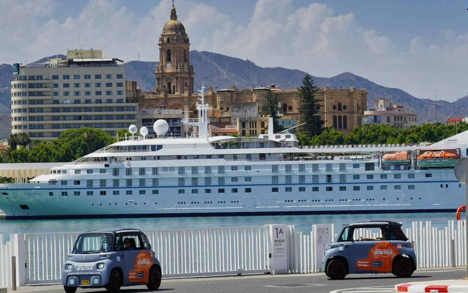 Málaga: Guided Electric Car Tour + Audio Guide
