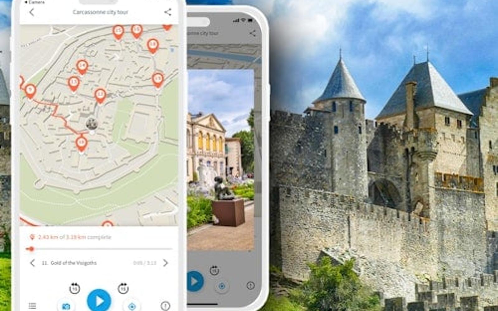 Carcassonne: Audiogids-app van TouringBee