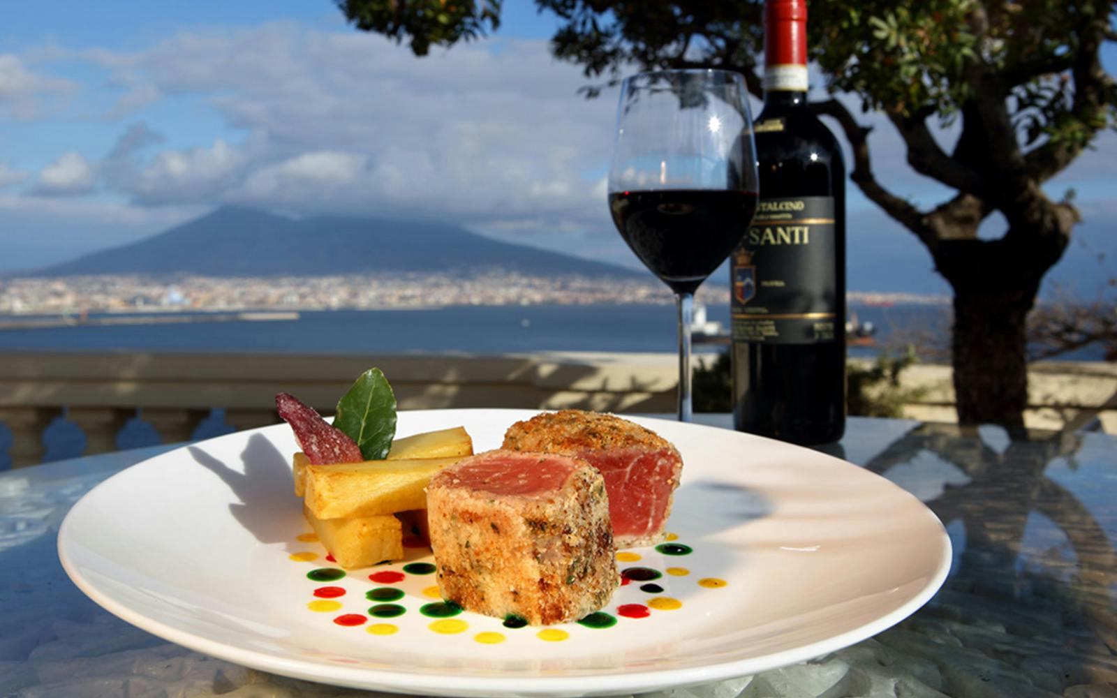 Romantic Dinner on the Rooftop Panoramic Terrace in Naples tickets at Via Partenope, Naples