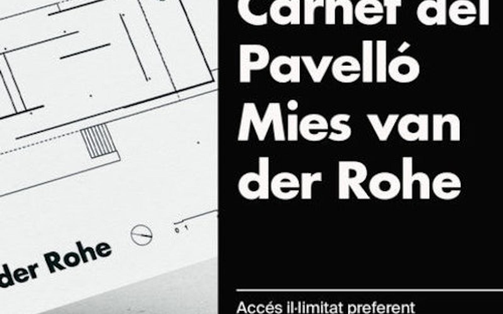 Targeta per al Pavelló Mies van der Rohe