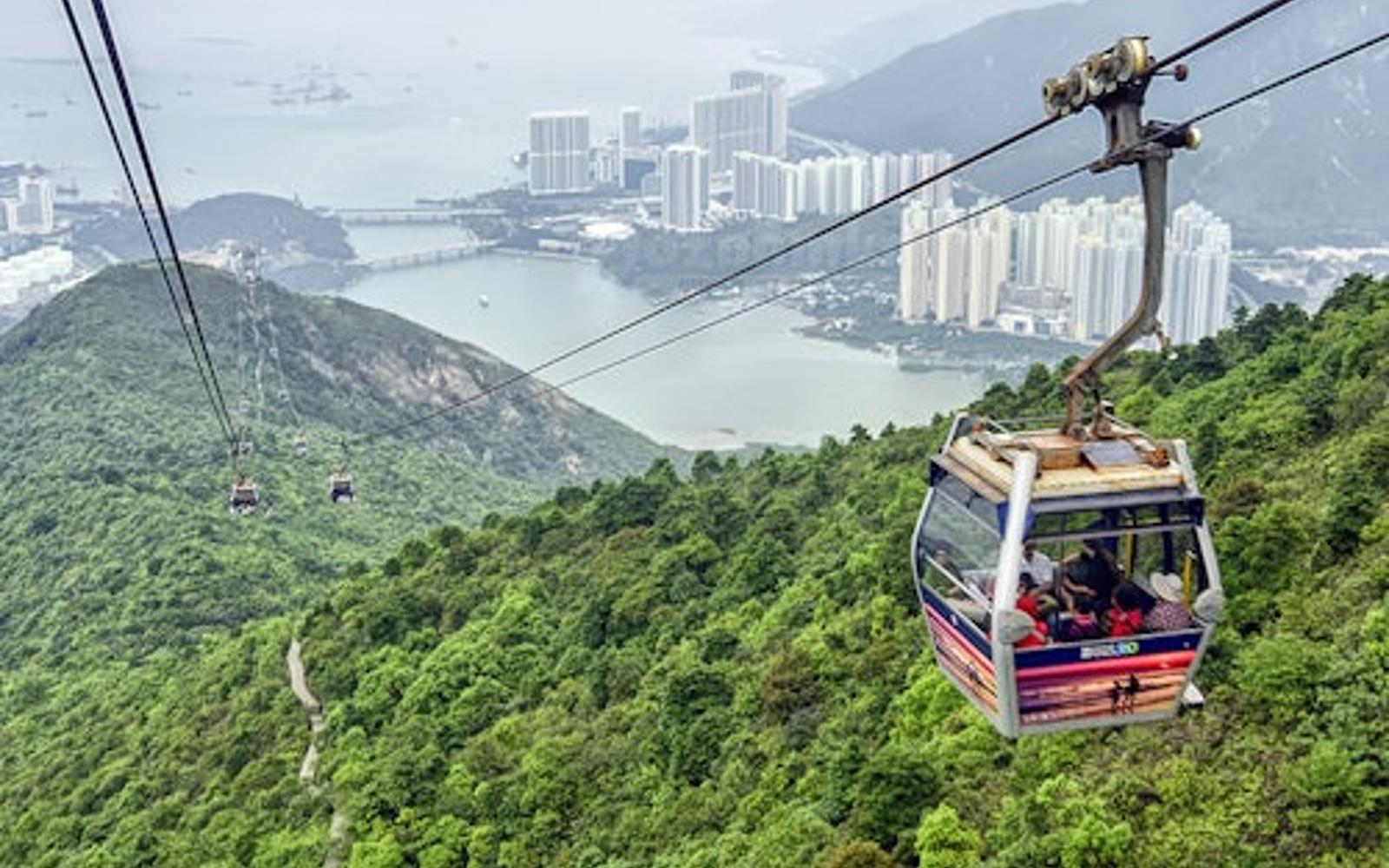 Ngong Ping Cable Car Roundtrip: One-way Standard + One-way Crystal Plus Cabin
