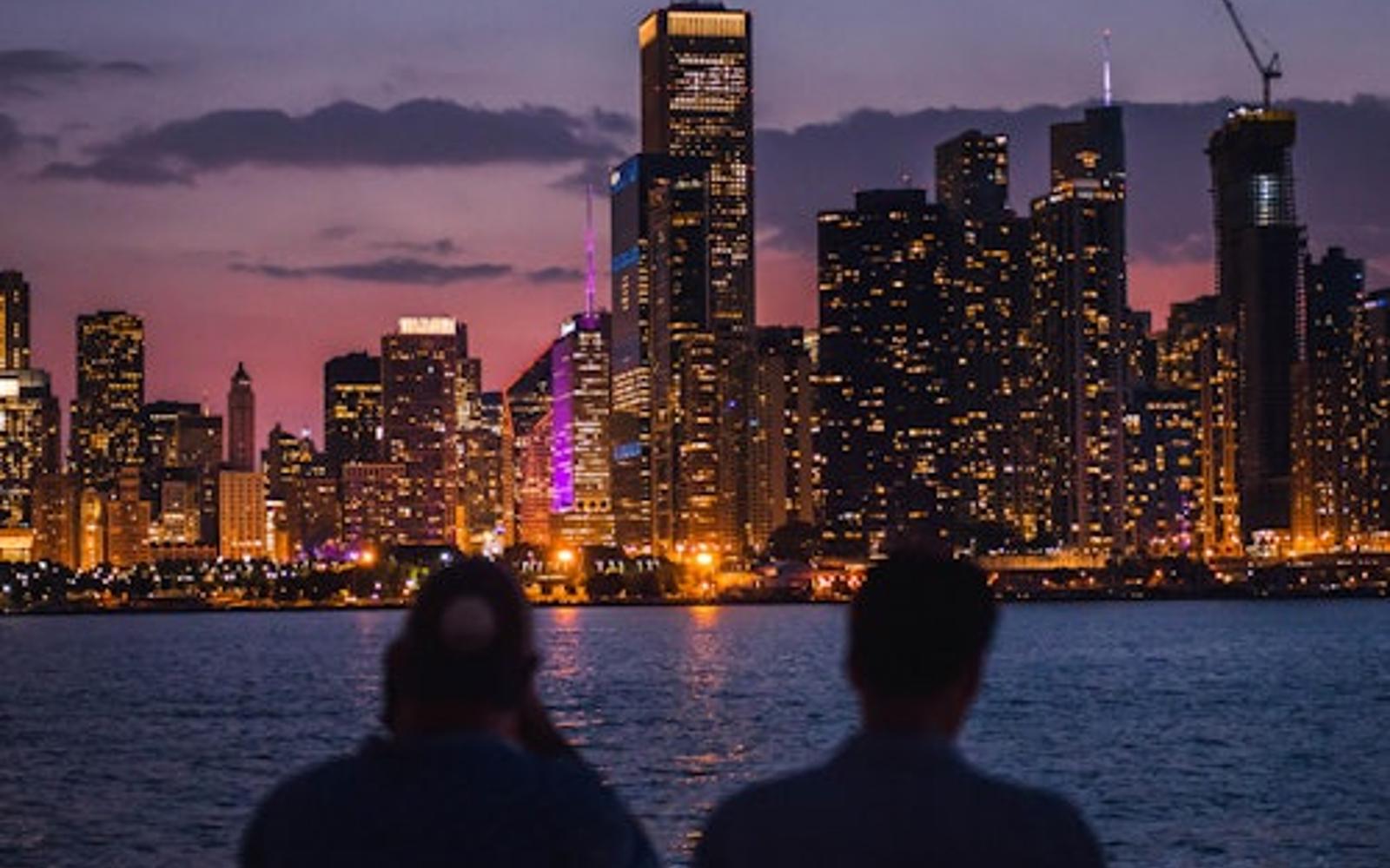 Llac Michigan i Riu Chicago: Creuer de Visita Nocturna de 1,5 Hores
