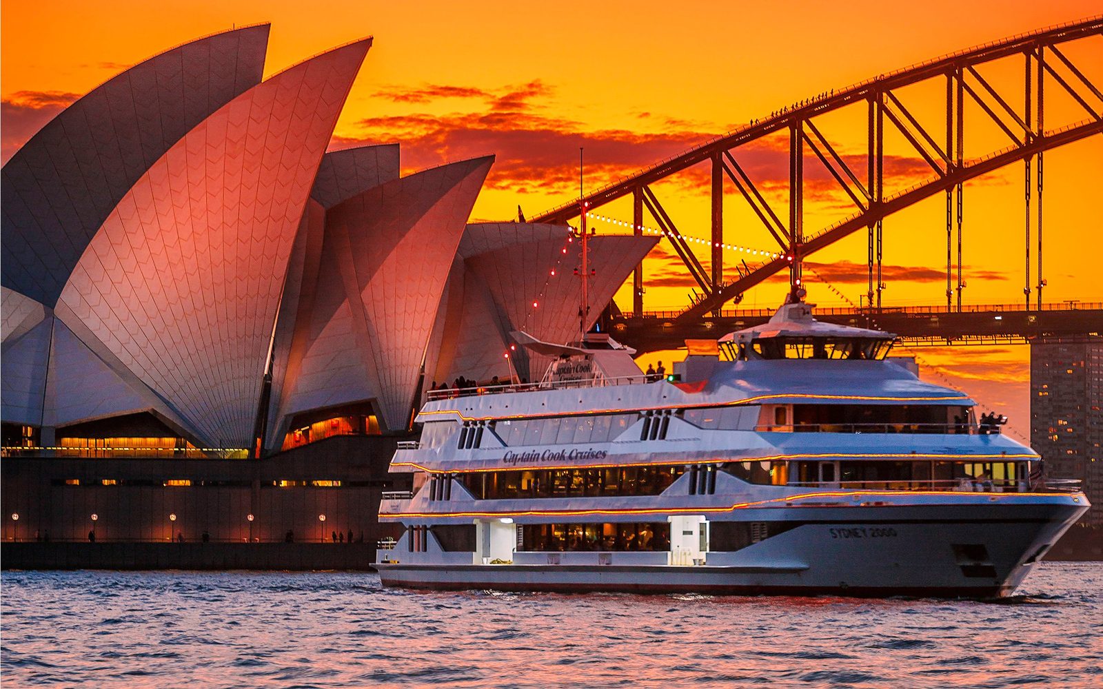 Vivid Sydney Sunset Cruise with Multi-Course Menu