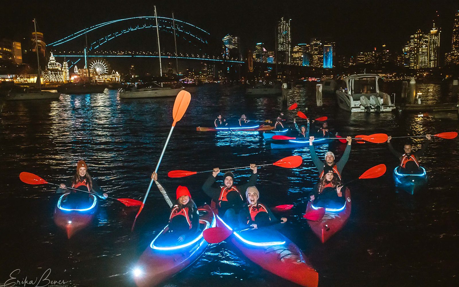 Vivid City Lights Night Kayaking on Sydney Harbour