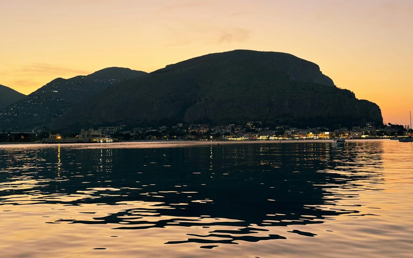 Mondello: Sunset Boat Tour from Palermo + Swim Stop + Aperitif