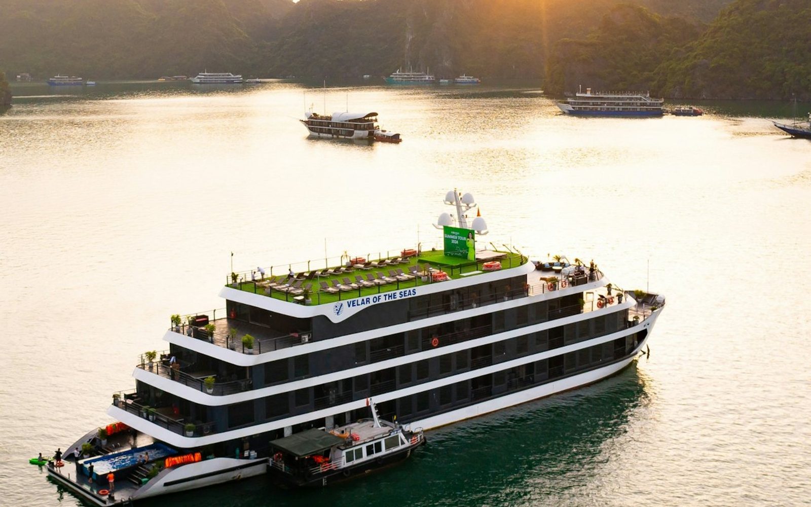 Ha Long & Lan Ha Bay: 2D1N Velar of The Seas Boat Cruise + Optional Transfer