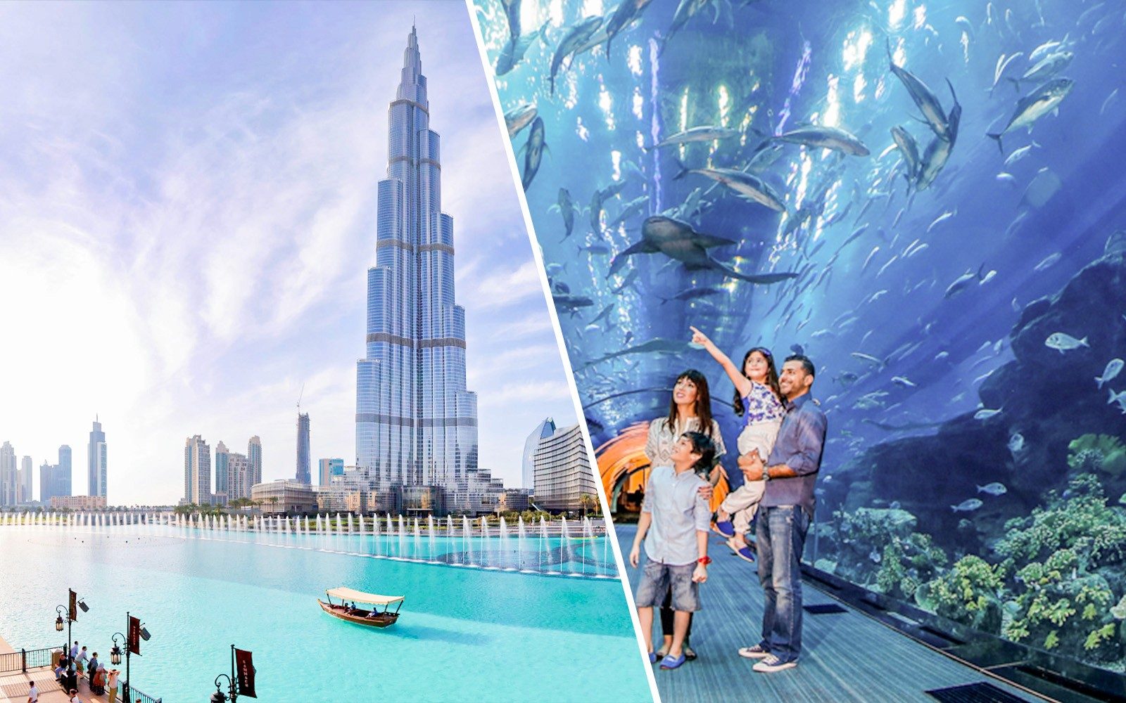 Combo: Tickets to Burj Khalifa At The Top + Dubai Aquarium & Underwater Zoo