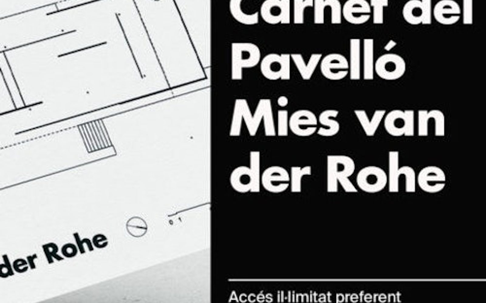 Targeta per al Pavelló Mies van der Rohe