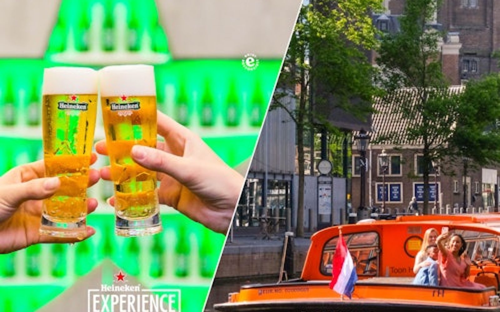 Амстердам: 1-часовой обзорный круиз + входной билет в Heineken Experience