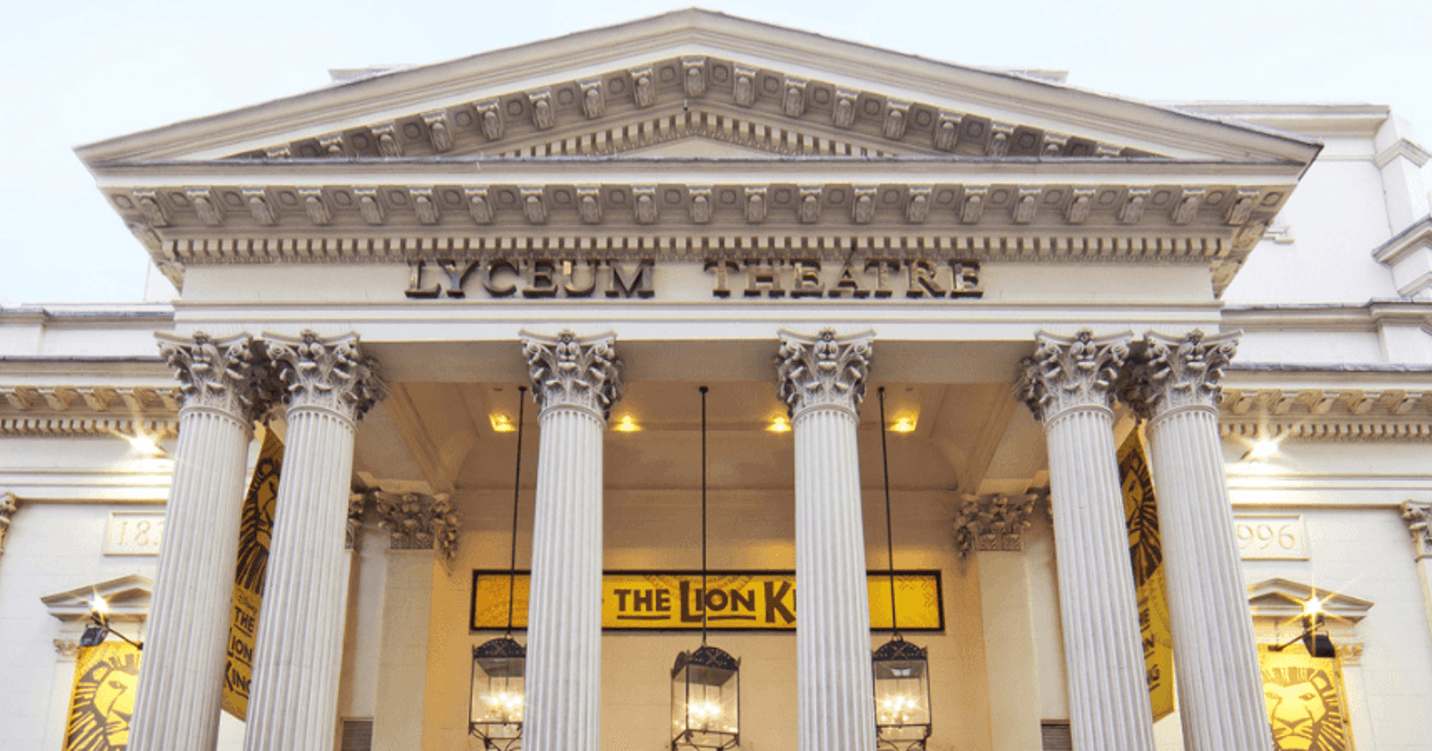 Exterior of London's Lyceum Theatre home to The Lion King