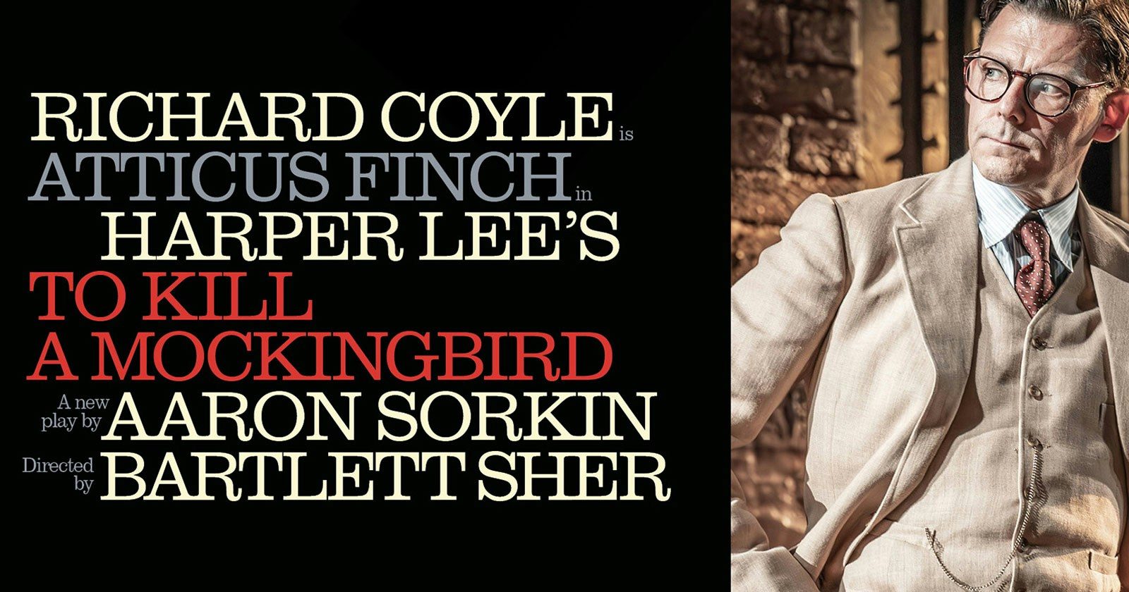 Richard Coyle as Atticus Finch in To Kill a Mockingbird at Wyndham's Theatre, London
