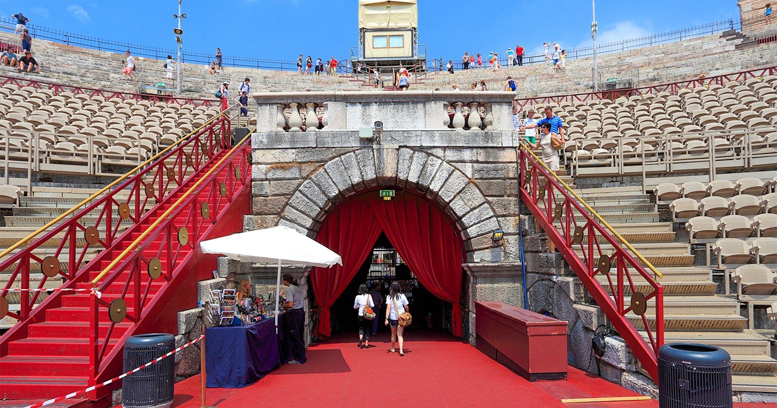 Interior of the Roman Arena di Verona amphitheatre