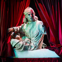 Production photograph from Christmas Carol Goes Wrong