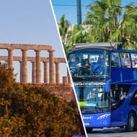 Combo: Temple of Poseidon Sunset Half-Day Trip + 2-Day Athens Hop-On Hop-Off Bus Tour — gallery 1