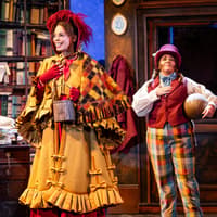 Production photograph from Christmas Carol Goes Wrong