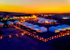 Overnight Agafay Desert Tour with Dinner Show & Pool Access