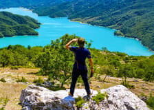 From Tirana: Bovilla Lake & Gamti Mountain Hiking & Kruja Old Town Tour by Minibus