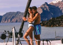 Santorini: Premium Catamaran Cruise + BBQ + Open bar + Transfers