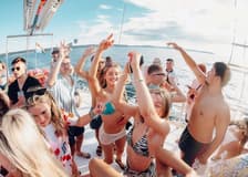 From Split: Blue Lagoon Boat Party Cruise with DJ & After-Party Entry