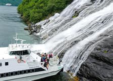 From Geiranger: Geiranger Fjord Boat Tour With a Stop in Hellesylt Village