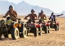 Hurghada: Guided Desert Safari + ATV, Buggy Car & Camel Ride + Dinner + Transfer