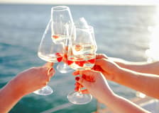 From Athens: Catamaran Cruise Along Athens Riveria with Lunch and Wine