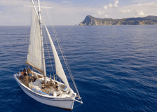 Ibiza: Private Sailboat with Premium Open Bar, Food & Music