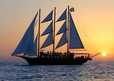 Santorini Volcano Sunset Dinner Cruise & Open Buffet with Transfers