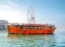 From Dubai Marina/Creek: 1-Hour Sightseeing Dhow Cruise with Unlimited Soft Drinks