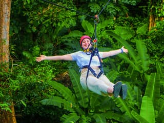 Hanuman World A+ Combo: 32 Zipline Platforms + Roller Zipline + Sky Walk + Meal with Round-Trip Transfers — gallery 1