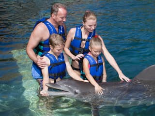 Delphinus Xcaret: Entry Ticket + Transfers + Swim with Dolphins