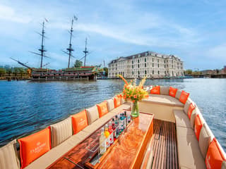 Amsterdam: 1-Hour Luxury Electric Open Boat Cruise with Onboard Bar — gallery 1