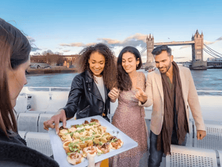 Thames River Evening Cruise with Sunset Views, Sparking Wine & Canapés — gallery 1