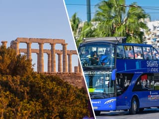 Combo: Temple of Poseidon Sunset Half-Day Trip + 2-Day Athens Hop-On Hop-Off Bus Tour — gallery 1