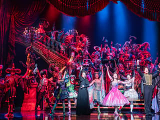 The company perform the Masquerade scene, The Phantom of the Opera. Photo by Johan Persson