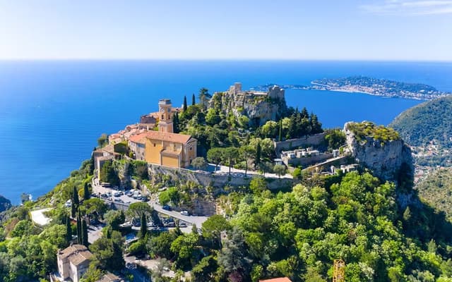 The clifftop medieval village of Eze overlooking the Mediterranean on the French Riviera
