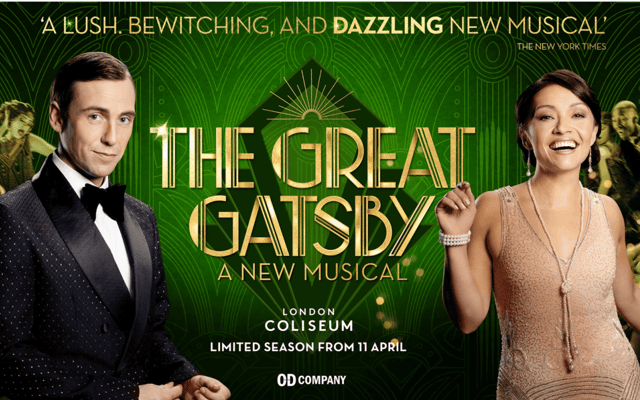 The Great Gatsby musical poster with two leads at the London Coliseum