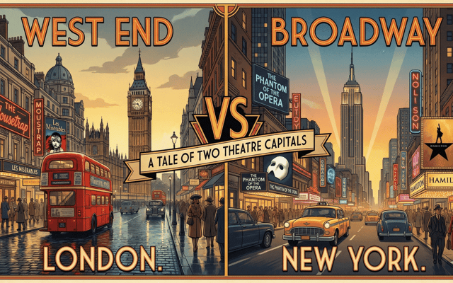 Broadway and the West End are two world theatre capitals.